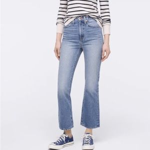 NWT J Crew Point Sur Denim 11" Kickout Crop Size 30